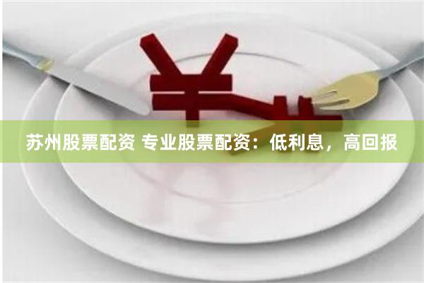 苏州股票配资 专业股票配资：低利息，高回报